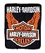 NORTHWEST ENTERPRISES Harley-Davidson Wings Fleece Throw Blanket 50'' x 60'' Black & Orange NW918580