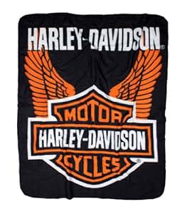 Amazon.com: Harley-Davidson Wings Fleece Throw Blanket 50 ...