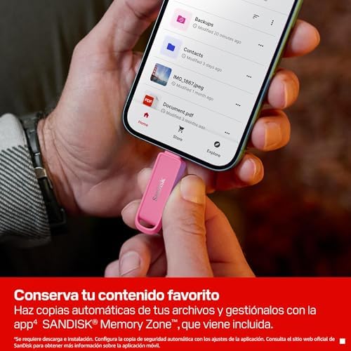 Unidade de telemóvel com USB Tipo-C 512 GB (para smartphones, tablets e computadores, velocidades de 150 MB/s, fazer backups automáticos, recuperação de dados) - Starfish Pink