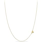 KEZEF 18K Gold over Silver Chain, Gold Chain Women, 1mm Cable Sterling Silver Chain Necklace for Women, Diamond-Cut Elegant, Thin, Sturdy, 16, 18, 20, 22, 24 Inches