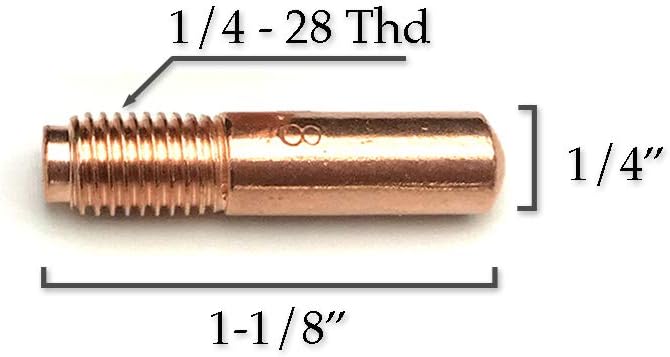 KingQ 25-pk MIG Welding Contact Tip 000-068 (0.035") for Miller Millermatic M-10 M-15 M-25 M-40 Hobart H-9 H-10 MIG Guns - - 