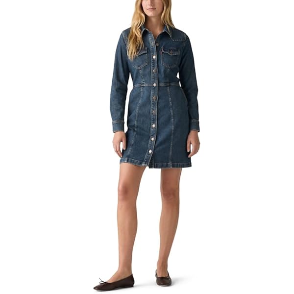 Lee Women's Legendary All Purpose Long Sleeve Denim Dress, Call Me Lee,  Small at Amazon Women's Clothing store