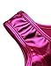 Arshiner Girls' Gymnastics Solid Sparkle Leotard One-piece suits Rose Red 120(Age for 4-5Y)