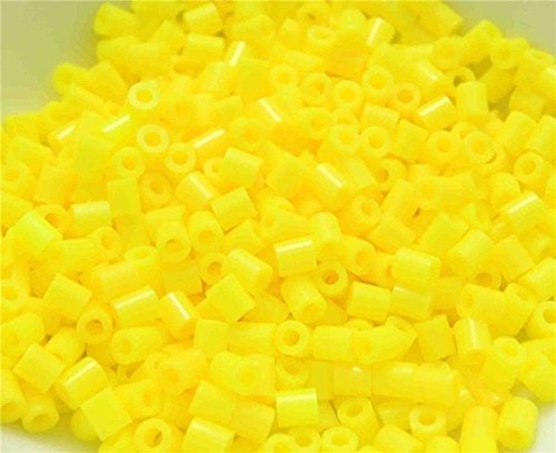 Gift pocket DIY 5mm Hama/perler Beads 1000 pack for Christmas Gift 13 Colours Yellow