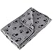 Premium Soft Pet Blanket for Dog Cat Size: 39 x 27 in. Beautiful Black Paw All Over Prin Warm Bed Fleece Blanket for Puppies & Cats Sleep Mat Cover Perfect Pet Warming Blanket for Indoor and Outdoor.