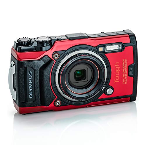 OM SYSTEM OLYMPUS TG-6 Red Underwater camera, Waterproof, Freeze proof, High Resolution Bright, 4K Video 44x Macro shooting