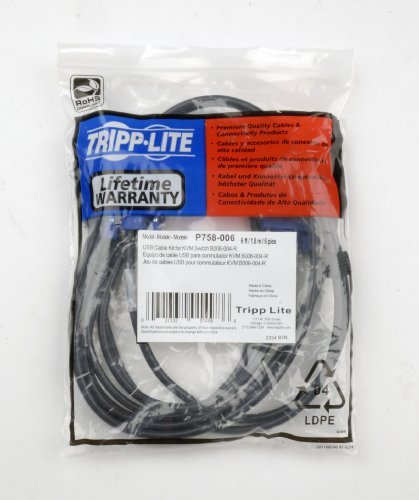 Tripp-Lite-P758-006-USB-KVM-Cable-Kit-for-Tripp-Lite-KVM-Switches-6-Feet-PC-Personal-Computer