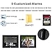 Johnziny Digital Calendar Day Clock- 8 Alarms Dementia Alzheimer Memory Loss Vision Impaired Battery Backup Alarm Clock for Seniors/Elderly with Play Video/Photo Function