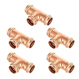 (Pack of 5) EFIELD 1" x 1" x 1" Copper Press Fit