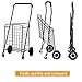 FORUP Utility Shopping Cart with Rolling Swivel Wheels (Black)