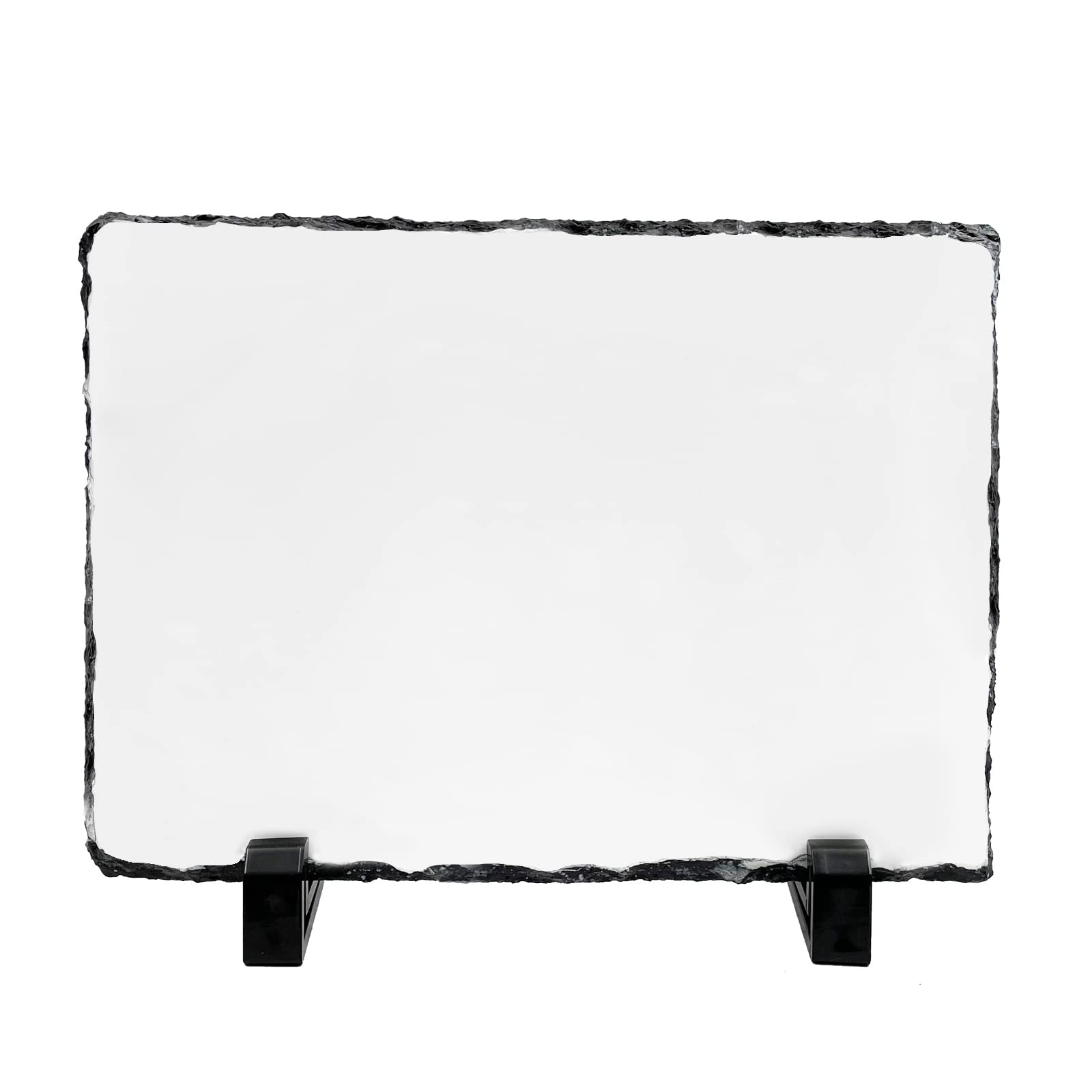Sublimation Blank Slate Rock Heart Shape Customized Memorial Frame with Display Stands Sublimation Personalized Picture Frame for Heat Transfer Printing (Rectangle-15x20)