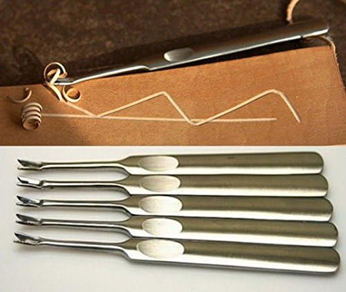 Leather Boy 5pcs Working Hand Leather Edge Skiving DIY Craft Tool Keen Edge Beveler