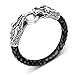 XINSTAR New Jewelry Heavy Chunky Cuban Link Chain Bracelet Stainless Steel Silver Color Brushed Matte Bracelet Men Accessory Gift (Silver3(7.9''))