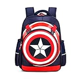 Kids Backpack,Captain America Waterproof Comic School Bag Book Bag for Boys