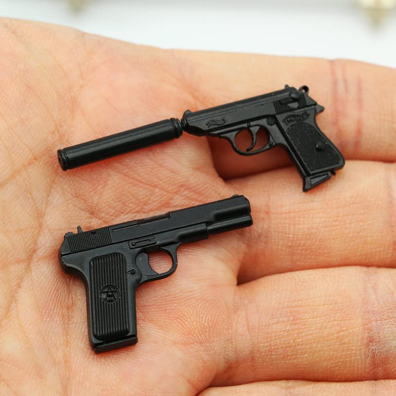 Photo 1 of 2 Pcs Dollhouse Accessories Miniature Mini Gun Photo Prop Model Scene Decor