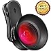 Phone Camera Lens, GLHMOGM Lens Kit for iPhone and Android, 20X Macro Lens and 0.4X Rectilinear Correction Wide Angle Lens with LED Light and Travel Case