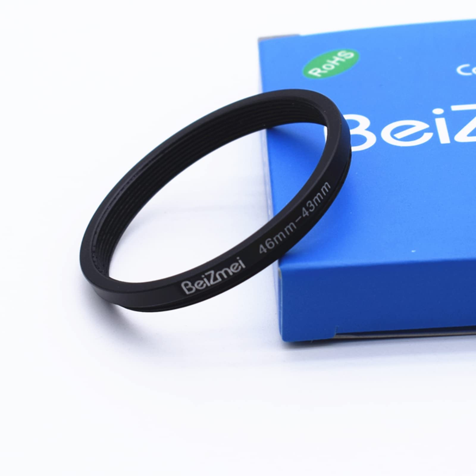 46mm Lens to 43mm Filters Ring,Camera Step-Down Filters Ring Compatiable All Brands Ø46mm Lens to Ø43mm UV ND CPL Camera Filter and 43mm Lens Hood.