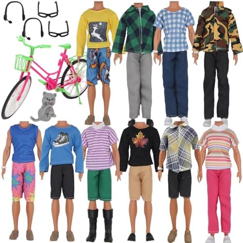 thumbnail image 2 of 18 PCS Ken Doll Clothes Set – Handmade Tops, Pants, Shoes For 11.5 Inch Boy Dolls 2 of 13