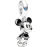 H.ZHENYUE 925 Sterling Silver Charms Alien Dog Cute Mouse Bear Pendant Dangle Beads for Bracelets and Necklaces Jewelry for Women