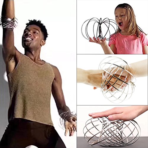 Decompression Magic ring Flow Ring Kinetic 3D Spring Toy Sculpture Ring Game Toy For Kids Boys And Girl, Rave Accessories, Festival Accessories Mesmerizing Interactive Spring Toy