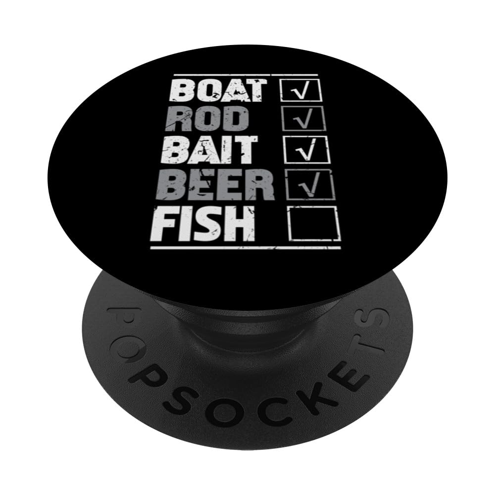 Fishing List - Angler Fisher Mens Fishing PopSockets Adhesive PopGrip