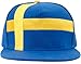 Epic Sweden Flag Snapback Hat | Swedish TRE Kroner Sverige Dalahast Baseball Cap