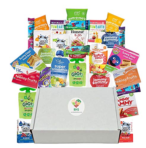 ORGANIC and VEGAN snacks care packages: Annies fruit snacks, Plum Organics, GoGo Squeez, Clif Zbars. Premium organic snacks for kids, vacations, easter, healthy lunch snack. 28 Yummy Snacks
