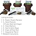 Window Garden Rustic Charm Herb Trio Kit with Planter Pots, Slate Markers, Fiber Soil, Germination Bags, Basil, Chive and Sage Seeds. Complete and Easy to Grow on Indoor Kitchen Windowsill.