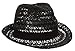 MIRMARU Summer Foldable Trilby Short Brim Lightweight 100% Linen Crushable Fedora Hat with Band(Black)