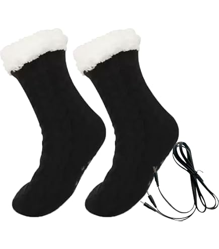 thumbnail image 2 of Women's Knee High Winter Socks - Soft, Fuzzy, Cozy Warm Fleece Lining, Stretchy Fit For Sizes 9-11, Multicolor 2 of 6
