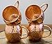 Hagestad Moscow Mule Copper Mugs, Pure Hammered Solid Copper. Handcrafted 21 Gauge Copper Cup with No Inner Lining, Leak-Free, Keeps your Drinks & Cocktails Cold! 16 OZ. Set of 4