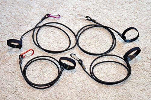 4x Kayak Accessories Leash Paddle Fishing Rod and Reel Canoe Boat Raft Pole Leash Velcro Bungee