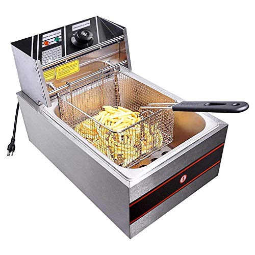 Square wire Fry Basket with Plastic Handle Grip for Frying - Thumbnail 3
