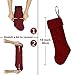 Komotu Christmas Stockings, Knit Christmas Stockings, Unique Burgundy and Ivory White Knit Christmas Stockings 14