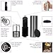 Electric Lerutti Salt and Pepper Grinder Set | Battery Operated Stainless Steel Grinders (Pack of 2) | Automatic Mills with LED Light and Caps at Bottom | Electronic Adjustable Shakers