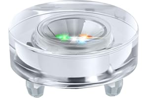 IFOLAINA Crystal LED Light Base for 3D Crystal Display Lighted Up Pedestal for Glass Art Figurines Base with Lights Multicolor Stand Color Changing Wired Base Flat Top for Stones - Round Base