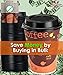 Avant Grub 100 Pack 12 Oz Restaurant Grade Paper Coffee Drinking Cup With Recyclable Dome Lids. Durable, BPA Free Disposable Designer Cups For Hot Drinks At Kiosks, Shops, Cafes
