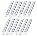 Hyperikon T8 T10 T12 LED Light Tube, 4FT, Dual-End Powered, Easy Ballast Removal Installation, 18W (48W equivalent), 2340 Lumens, 5000K (Crystal White Glow), Clear Cover, DLC & UL - (12 Pack)