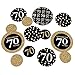 Big Dot of Happiness Adult 70th Birthday - Gold - Birthday Party Giant Circle Confetti - Party Decorations - Large Confetti 27 Count