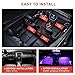 OXILAM Car LED Strip Light, 4pcs 48 LED Multicolor Music LED Car Interior Lights, Wireless Remote and APP Control, Sound Active Function, Under Dash Lighting Kit for iPhone Android Smart Phone
