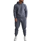 Mlgaril Men's Tacksuit 2 Piece Active Set Fleece Pullover Sweatshirt and Sweatpants Jogging Sweatsuit Outfit