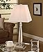 King's Brand Brushed Nickel Table Lamp with Square White Shades Set of 2 Table Lamps