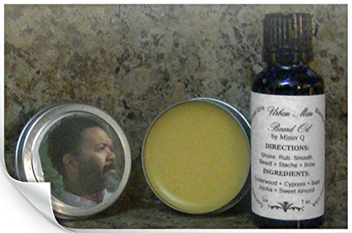 Urban Man Beard Oil and Sculpting Beard Balm Kit Natural and Organic 1 oz. each