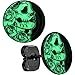 Body Candy Black Anodized Stainless Steel Post Gothic Rose Skull Glow in the Dark Stud Earrings