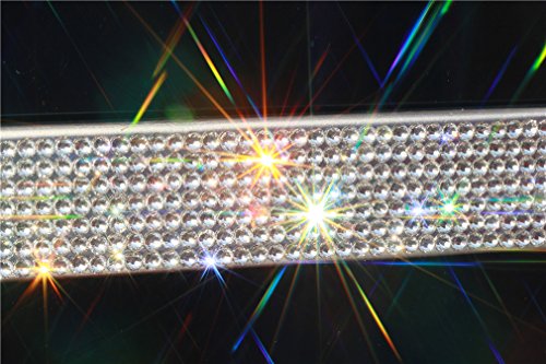 Rhinestone License Plate Frame 2 Pack For Women Glitter Luxury Waterproof Diamond Metal Car Bling License Plate Frame With Screws (Crystal)