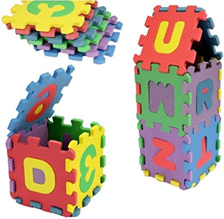 EVA Educational Puzzle Foam Mat Interlocking Alphabet Number 36 Small Blocks