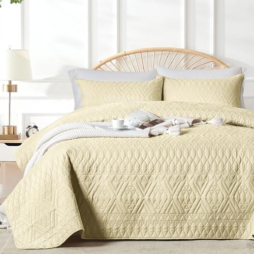 akkialla Twin Quilt Bedding Set Yellow Geoetric Pattern