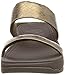 FitFlop Women's Lulu Metallic Snake Slide, Bronze, 8 M US