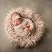Baby Photo Props Faux Fur Round 23.6 inch Soft Baby Boy Girl Photo Blanket Studio Photo M Grey Sand