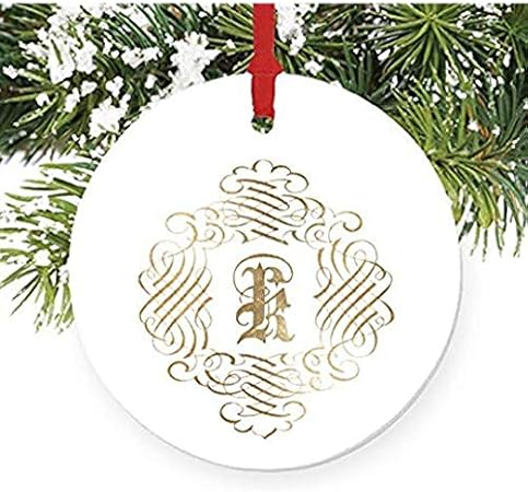 For367walton K Adorno De Porcelana Para Arbol De Navidad Diseno De Letra K 7 6 Cm Amazon Es Hogar